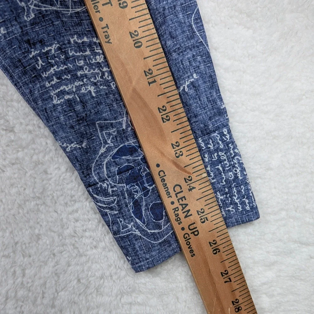 John Lennon Button Down Shirt Mens Large Blue Imagine Lyrics Graphic Long Sleeve - Picture 6 of 8